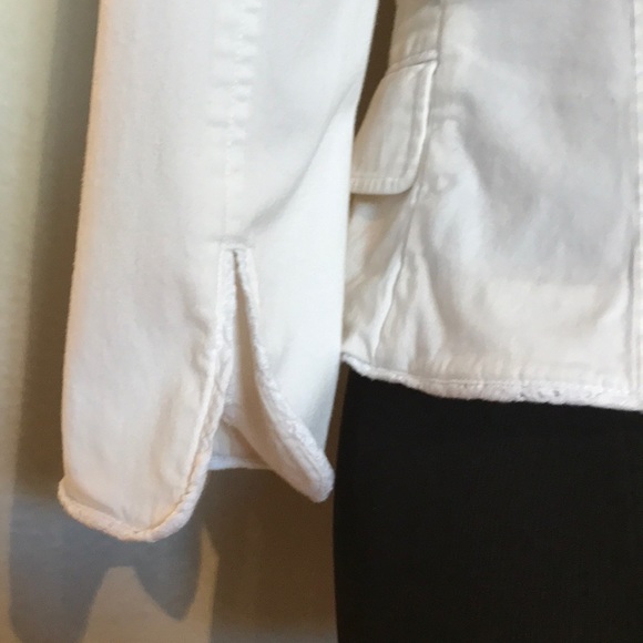Bebe White Blazer Size 6 Collared 3/4 Sleeve - Picture 4 of 6
